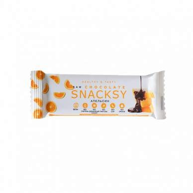 Батончик Raw Chocolate с апельсином Snacksy